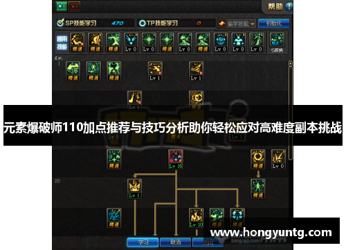 元素爆破师110加点推荐与技巧分析助你轻松应对高难度副本挑战